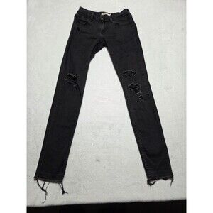 Levi's Jeans Womens 26 Black Denim 535 Super Skinny Straight Leg Pants 26x30